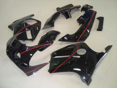 Cheap 1988-1989 Honda CBR250RR MC19 Motorcycle Fairings - Glossy Black Red Line