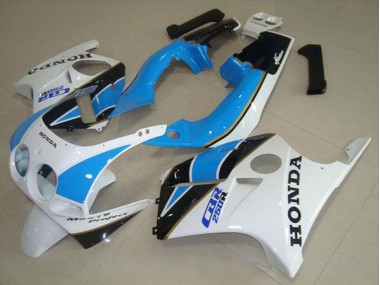 Cheap 1988-1989 Honda CBR250RR MC19 Motorcycle Fairing - White Light Blue Glossy Black