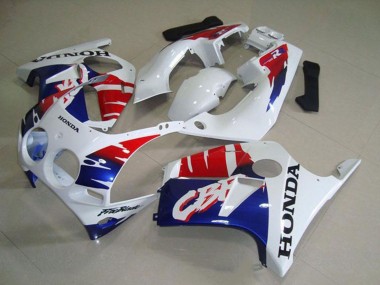 Cheap 1988-1989 Honda CBR250RR MC19 Motorcycle Fairings - White Red Blue