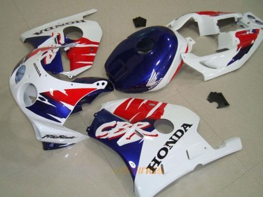 Cheap 1990-1998 Honda CBR250RR MC22 Motorcycle Fairing - White Red Blue