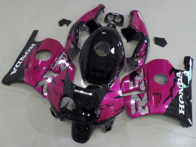 1990-1998 Honda CBR250RR MC22 Motorcycle Fairing Kits - Pink Glossy Black