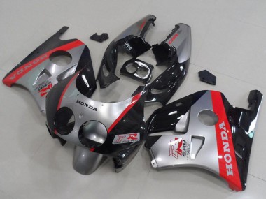 Cheap 1990-1998 Honda CBR250RR MC22 Motorcycle Fairings - Silver Red Glossy Black