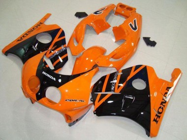 Cheap 1990-1998 Honda CBR250RR MC22 Motorcycle Fairings - Orange Glossy Black