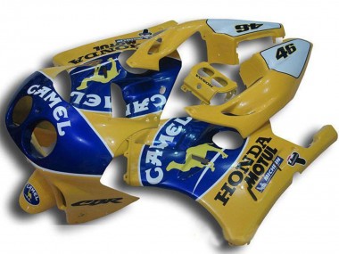 Cheap 1990-1998 Honda CBR250RR MC22 Motorcycle Fairings - Yellow Blue Camel Motul