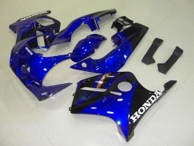 Cheap 1990-1998 Honda CBR250RR MC22 Motorcycle Fairings - Blue Glossy Black White Decal
