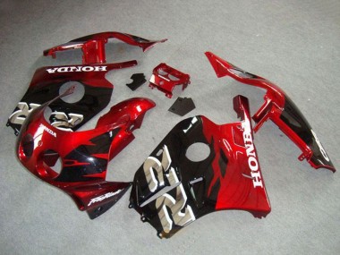 Cheap 1990-1998 Honda CBR250RR MC22 Motorcycle Fairings - Red Glossy Black
