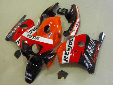 Cheap 1990-1998 Honda CBR250RR MC22 Motorcycle Fairings - Orange White Red Glossy Black HRC Repsol