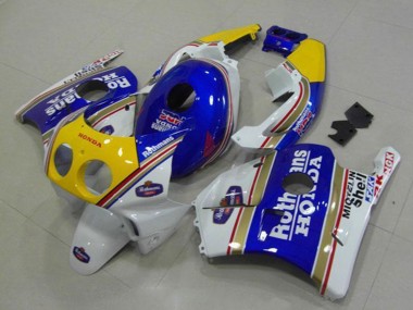 Cheap 1990-1998 Honda CBR250RR MC22 Motorcycle Fairings - White Blue Yellow Rothmans