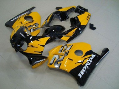 Cheap 1990-1998 Honda CBR250RR MC22 Motorcycle Fairings - Yellow Glossy Black