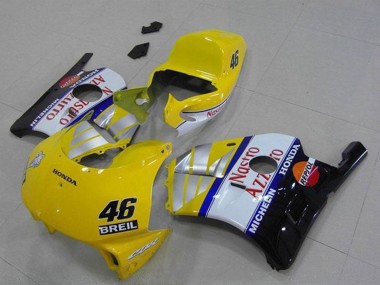 Cheap 1990-1998 Honda CBR250RR MC22 Motorcycle Fairings - Yellow Silver White Red Nastro Azzurro Breil 46