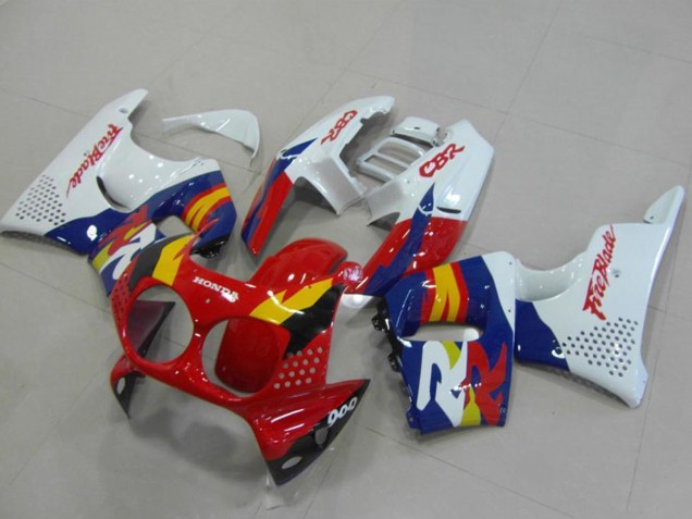 1994-1995 Honda CBR900RR 893 Motorcycle Fairings - White Red Blue Yellow