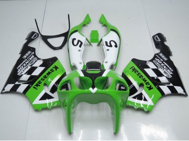 Cheap 1996-2003 Kawasaki ZX7R Motorcycle Fairings - Green White Black 5