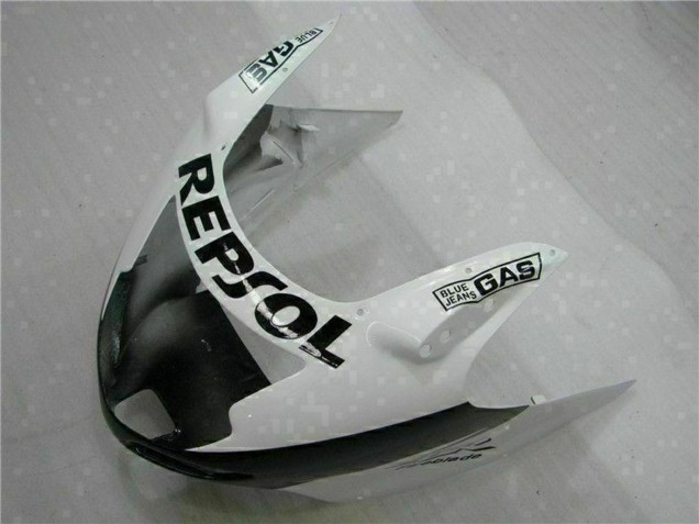 1996-2007 Honda CBR1100XX Blackbird Motorcycle Fairings - White Glossy Black Repsol