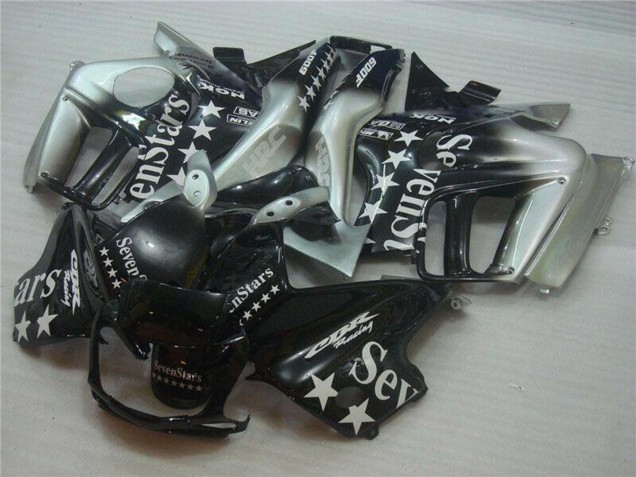 1995-1996 Honda CBR600 F3 Motorcycle Fairings - Silver Glossy Black SevenStars