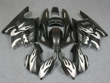 Cheap 1995-1996 Honda CBR600 F3 Motorcycle Fairings - White Matte Black Flame