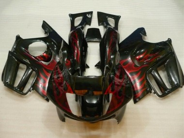 Cheap 1995-1996 Honda CBR600 F3 Motorcycle Fairings - Glossy Black Red Flame