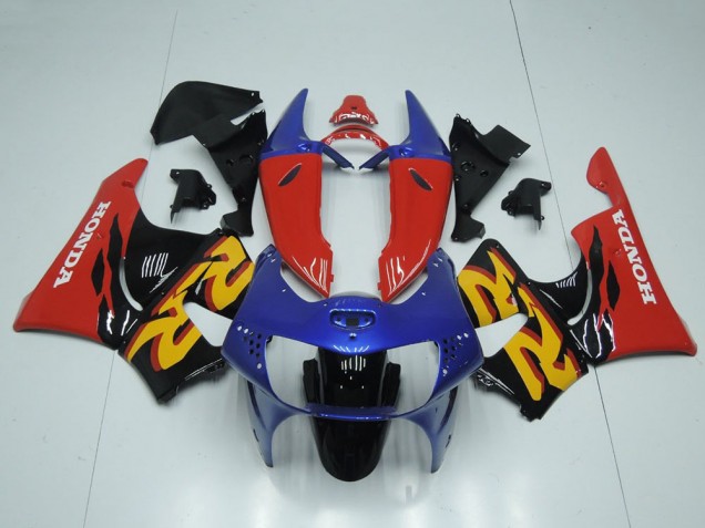 1998-1999 Honda CBR900RR 919 Motorcycle Fairing - Red Blue Glossy Black