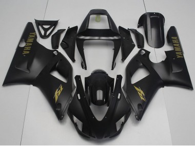 Cheap 1998-1999 Yamaha YZF R1 Motorcycle Fairings - Glossy Black Matte Black Gold