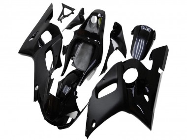 Cheap 1998-2002 Yamaha YZF R6 Motorcycle Fairings - Glossy Black Matte Black