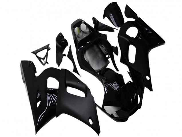 1998-2002 Yamaha YZF R6 Motorcycle Fairings - Glossy Black Matte Black