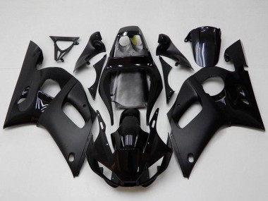Cheap 1998-2002 Yamaha YZF R6 Motorcycle Fairings - Glossy Black Matte Black