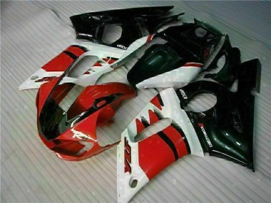 Cheap 1998-2002 Yamaha YZF R6 Motorcycle Fairing - White Red Glossy Black