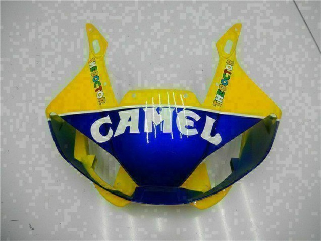 1998-2002 Yamaha YZF R6 Motorcycle Fairings - Yellow Blue White Camel Motul