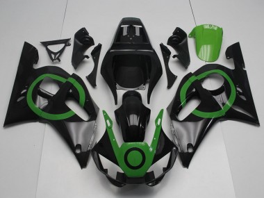 Cheap 1998-2002 Yamaha YZF R6 Motorcycle Fairings - Glossy Black Green Circle