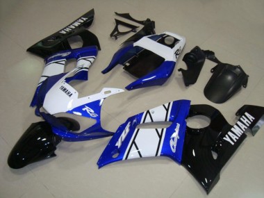 Cheap 1998-2002 Yamaha YZF R6 Motorcycle Fairings - White Blue Glossy Black Champions