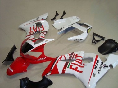 Cheap 1998-2002 Yamaha YZF R6 Motorcycle Fairings - White Red Fiat Motul Michelin