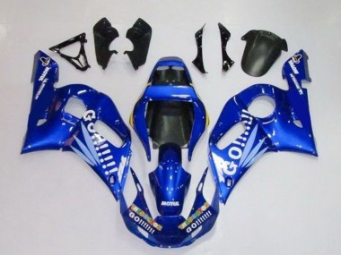 Cheap 1998-2002 Yamaha YZF R6 Motorcycle Fairings - Blue White Go Motul