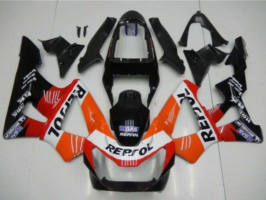 Cheap 2000-2001 Honda CBR900RR 929RR Motorcycle Fairings - Orange White Red Glossy Black Repsol
