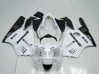 Cheap 2000-2001 Kawasaki ZX12R Motorcycle Fairings - White Black Elf Monster
