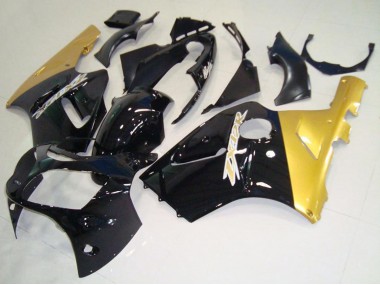 Cheap 2000-2001 Kawasaki ZX12R Motorcycle Fairings - Glossy Black Gold