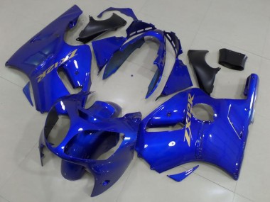Cheap 2000-2001 Kawasaki ZX12R Motorcycle Fairings - Blue Gold Decals