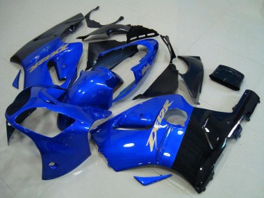 Cheap 2000-2001 Kawasaki ZX12R Motorcycle Fairings - Blue Glossy Black