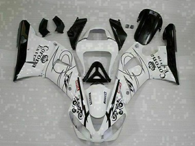 Cheap 2000-2001 Yamaha YZF R1 Motorcycle Fairings - White Black Corona Extra
