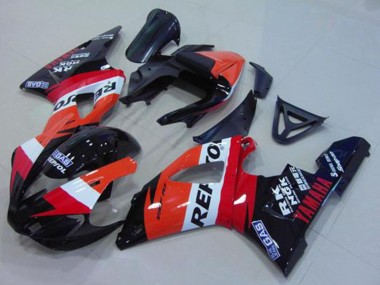 Cheap 2000-2001 Yamaha YZF R1 Motorcycle Fairing - Orange White Red Black Repsol