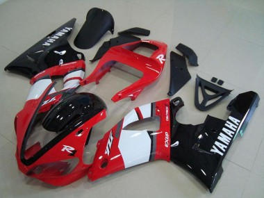 Cheap 2000-2001 Yamaha YZF R1 Motorcycle Fairings - Red White Glossy Black