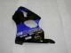 2000-2002 Kawasaki ZX6R Motorcycle Fairings - Blue Glossy Black Elf Bridgestone
