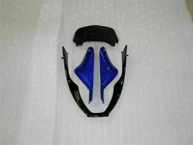 2000-2002 Kawasaki ZX6R Motorcycle Fairings - Blue Glossy Black Elf Bridgestone
