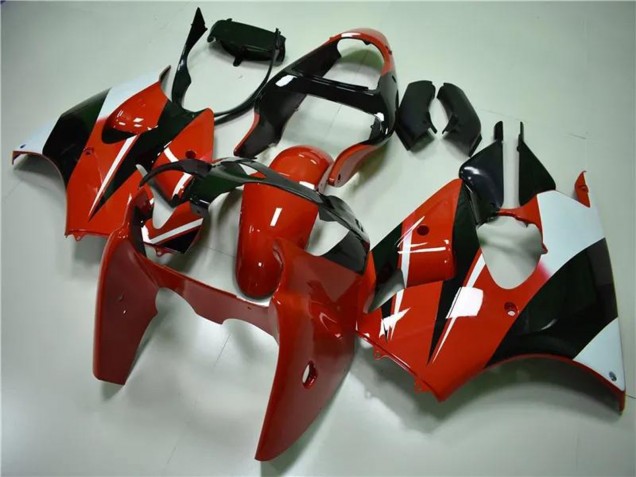 2000-2002 Kawasaki ZX6R Motorcycle Fairings - White Red Glossy Black