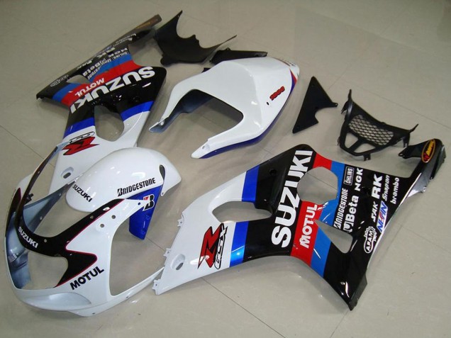 2000-2002 Suzuki GSXR 1000 Motorcycle Fairings - White Blue Black Red Motul