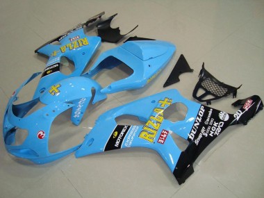 Cheap 2000-2002 Suzuki GSXR 1000 Motorcycle Fairings - Light Blue Yellow Black Rizla