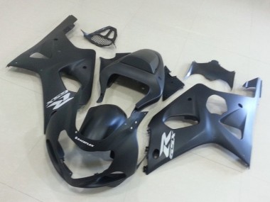 Cheap 2000-2002 Suzuki GSXR 1000 Motorcycle Fairings - Matte Black Silver Decal