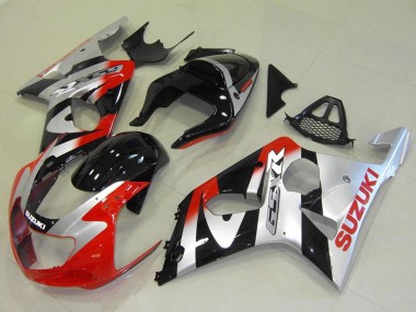Cheap 2000-2002 Suzuki GSXR 1000 Motorcycle Fairings - Silver Red Glossy Black