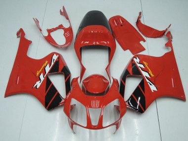 Cheap 2000-2006 Honda VTR1000 Motorcycle Fairing Kits - Red Glossy Black Stripe