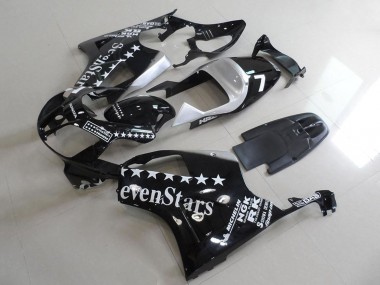 Cheap 2000-2006 Honda VTR1000 Motorcycle Fairings - Glossy Black White SevenStars