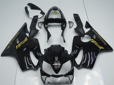 Cheap 2001-2003 Honda CBR600 F4i Motorcycle Fairings - Glossy Black Gold Decals