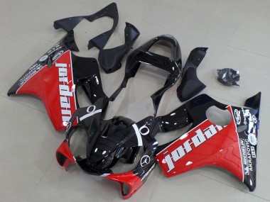 Cheap 2001-2003 Honda CBR600 F4i Motorcycle Fairings - Glossy Black Red White Jordan